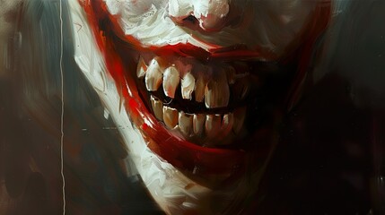 A Creepy Close-Up of a Smile: Digital Painting