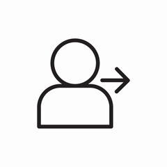 user sign out icon sign vector