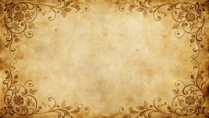 Parchment paper background with decorative corners