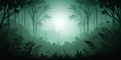 dark green backgrounds with silhouette of plants