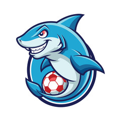logo con tiburon jugando al futbol.eps © Jomir