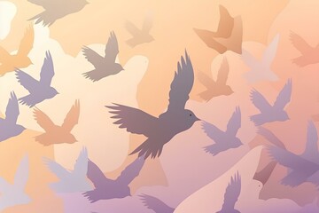Obraz premium seamless pattern with birds