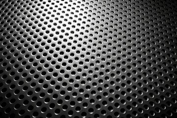 Black Perforated Metallic Background for Modern Design, Textures, and Industrial Aesthetics | High-Resolution Stock Photography for Creative Projects and Websites