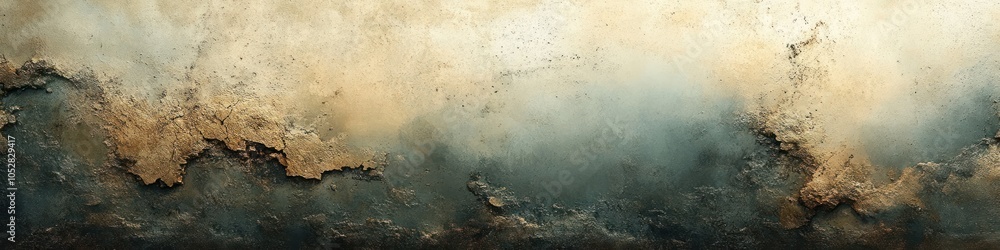 Poster abstract landscape with soft colors and textured patterns.
