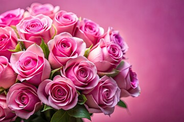 Obraz premium Celebrate International Women's Day with Pink Roses and Empowerment - March 8th Tribute to Women Everywhere