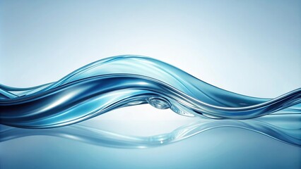 Harmonious and tranquil wave on white surface