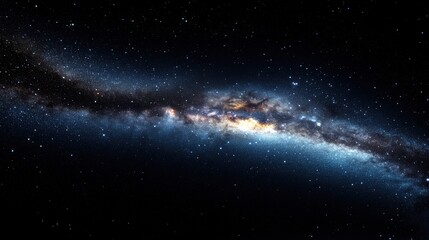 Fototapeta premium A stunning view of a spiral galaxy, showcasing vibrant colors against the backdrop of deep space with countless stars twinkling in the darkness.