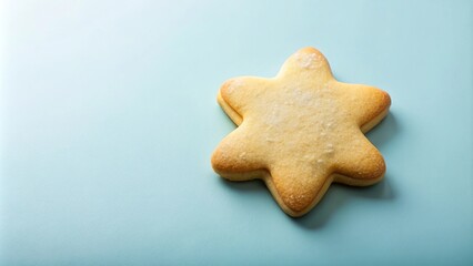 Forced Perspective sugar cookie on gradient background with copy space