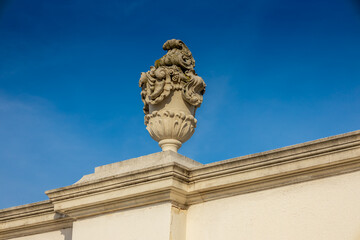 Bratislava, the capital of Slovakia cityscape. The churches and castle in the old city center
