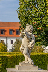 Fototapeta premium Bratislava, the capital of Slovakia cityscape. The churches and castle in the old city center