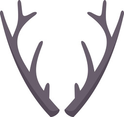 Two gray reindeer antlers forming a heart shape, perfect for christmas or hunting themed designs