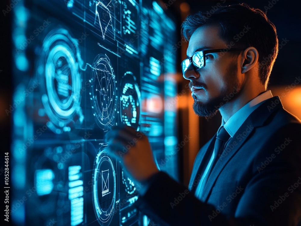 Poster a manager overseeing the implementation of a new technology system in the company, ensuring a smooth