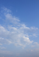 
It's a vanilla sky with feathery clouds.