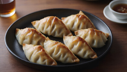 gyoza dumplings on a plate
