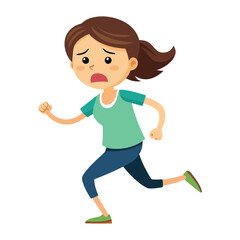 vector madre apurada corriendo preocupada