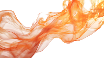 Realistic fire flame on white background