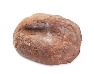 Chocolate dough isolated on white. Making cookies