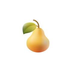 Realistic pear fruit icon illustration vector