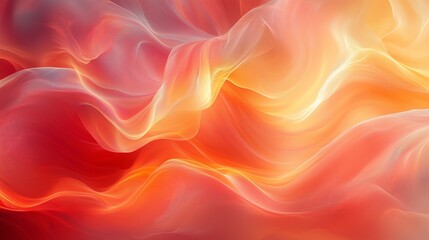 Obraz premium Abstract background with swirling warm colors, orange and red, for design or digital art.