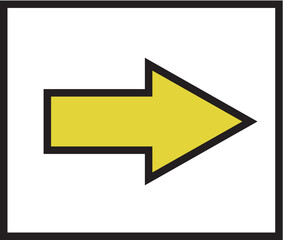 yellow arrow sign