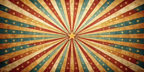 Vintage circus sunburst with retro rays and grunge texture, perfect for a summer fair poster design , vintage, circus, sunburst