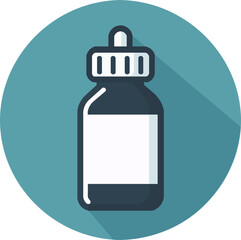 Flat Design Baby Bottle Illustration for Stock Use