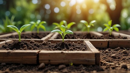 Concept of plants growing in the garden, eco concept