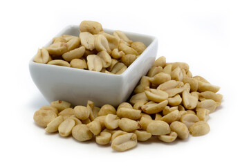 Roasted peanuts in a group