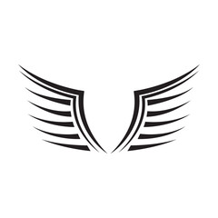 Wings Logo Bird Wings Vector Illustration Brand Design Template