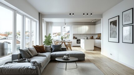 Modern Scandinavian interior with a blend of functionality and style