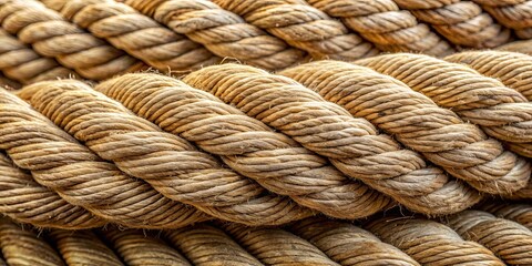 A close-up image of a thick, durable rope with a strong and sturdy texture, strong, rope, durable, thick, texture, close-up