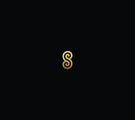 Luxury Monogram Letter SS S8 8S Logo Design Inspiration with black background.