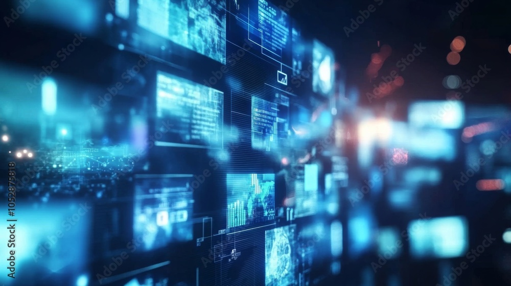 Poster digital data interaction in technology environment