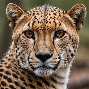 Close-up retrato rostro de un guepardo