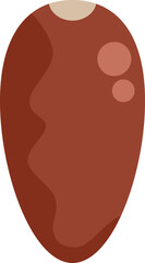 Simple vector illustration of a date fruit isolated on a white background