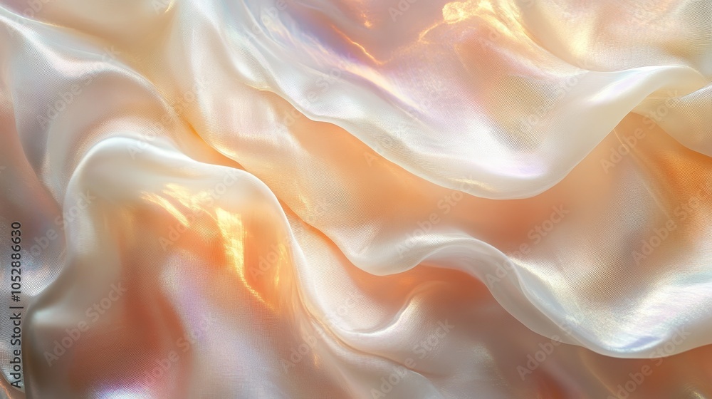 Poster subtle pearl nacre iridescent texture creating an abstract visual experience with soft hues and smoo