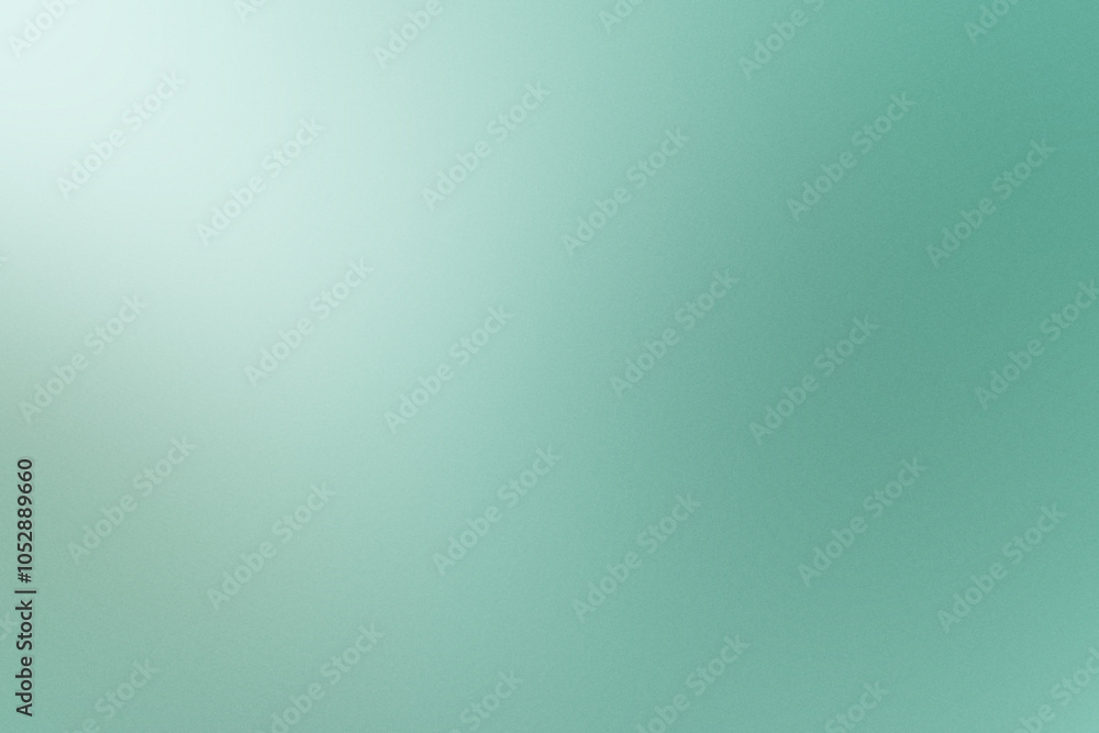 Poster a smooth gradient background featuring noise and grain textures in calming shades of green and blue