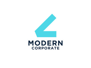 Simple Initial Letter L Logo. Monogram Linear Style isolated on White Background. Usable for Business and Branding Logos.