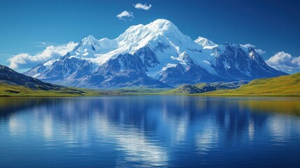 Naklejka premium Majestic Mountain Reflection