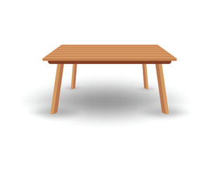 Vector illustration of a wooden table with a natural grain texture, ideal for furniture themes