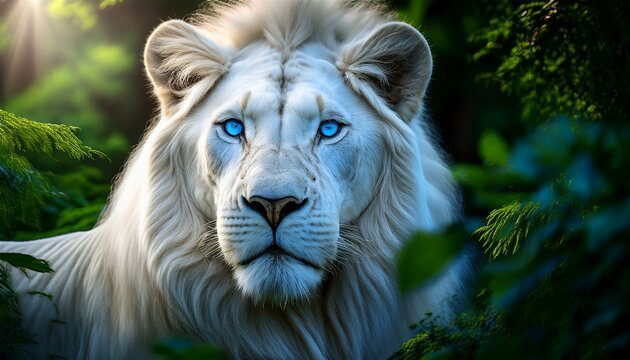 white lion portrait