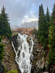 waterfall in the mountains