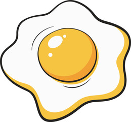 fried egg vector illustration
