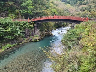 Fototapeta premium Shinkyo Bridge Kamihatsuishimachi, Nikko, Tochigi 321-1401 Japan