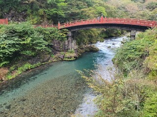 Fototapeta premium Shinkyo Bridge Kamihatsuishimachi, Nikko, Tochigi 321-1401 Japan