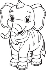 Obraz premium rhino cartoon page