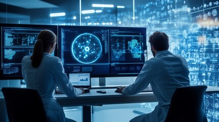 High-Tech Data Analysis in Modern Research Lab