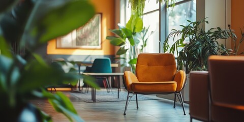 Fototapeta premium Elegant Office Lounge with Modern Aesthetic