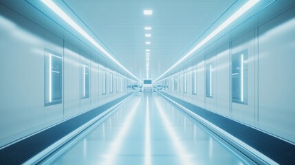 Fototapeta premium Futuristic Tunnel with Bright Light and Minimalist Design