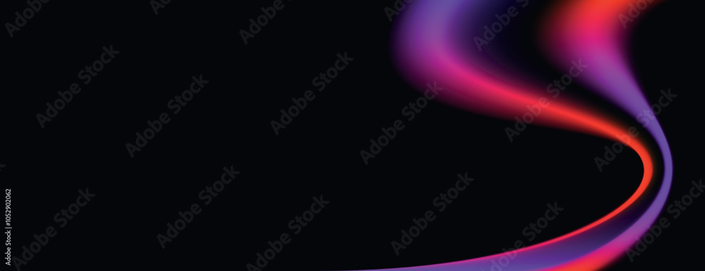 Poster abstract background with a black background featuring vibrant purple and red swirls. the purple and 